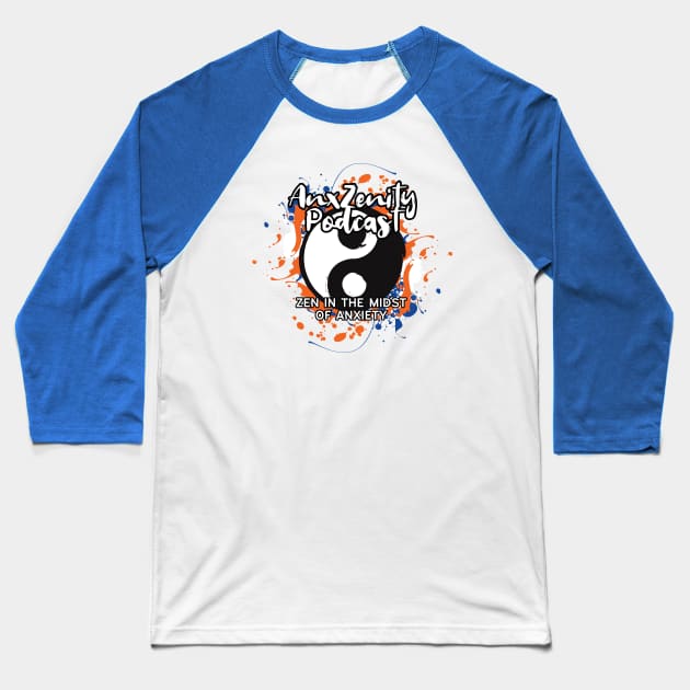 AnxZenity Logo Baseball T-Shirt by AnxZenity_Podcast